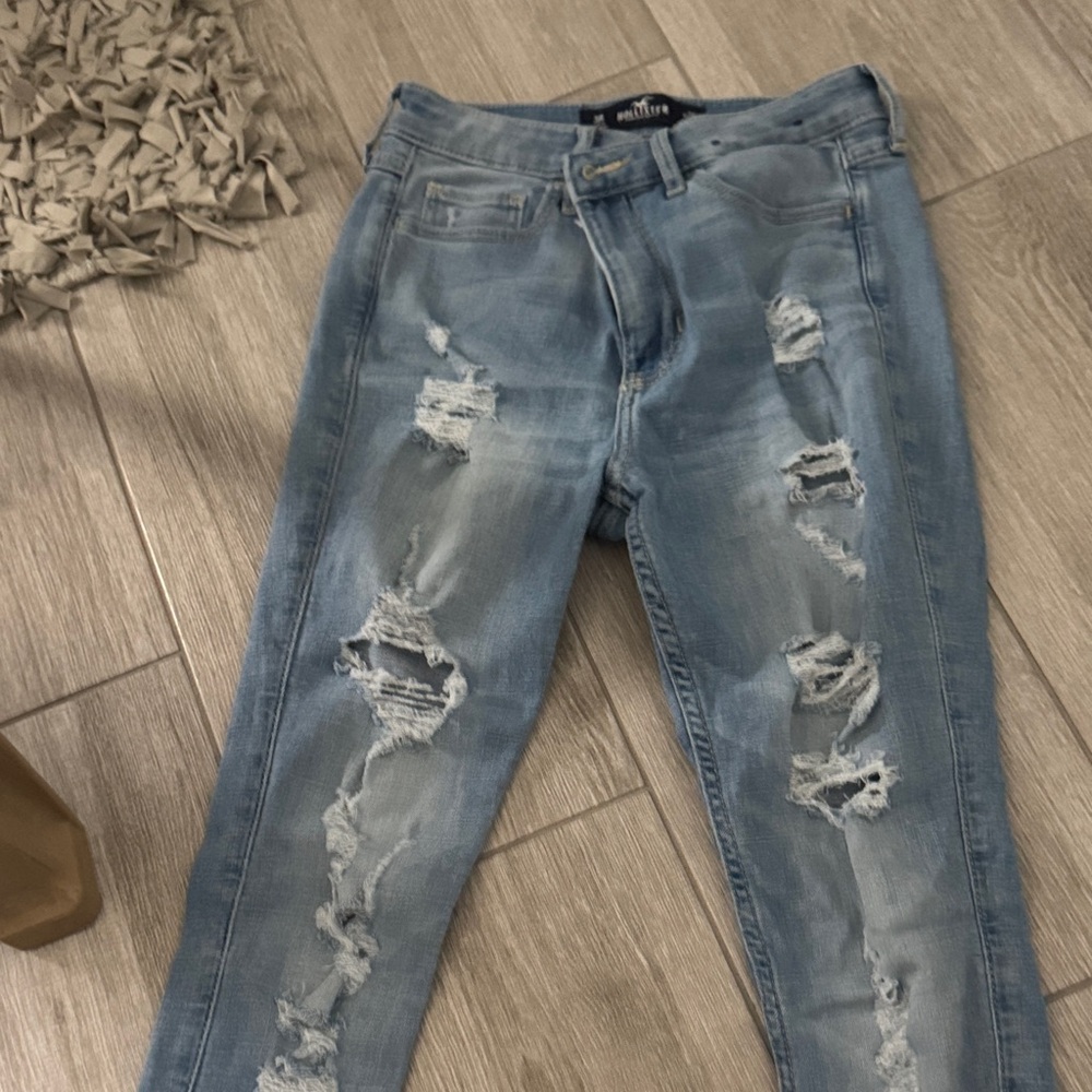 Hollister Light Blue Distressed Skinny Jeans